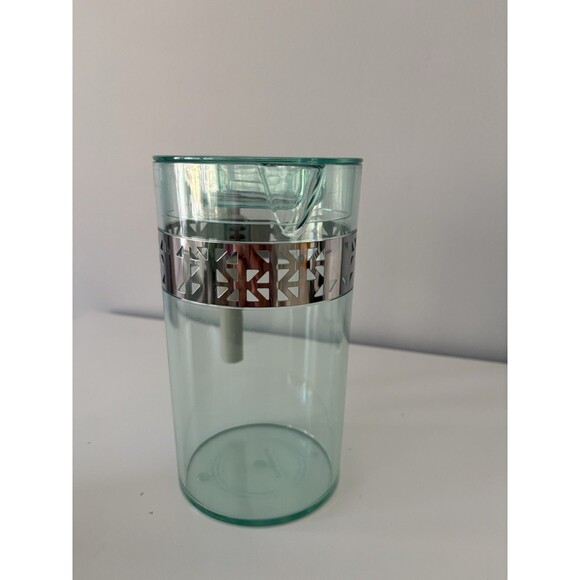 Starbucks Iced Coffee Pour Over Pitcher Green BPA Free 2013 Cone Pitcher Lid EUC - Picture 5 of 10